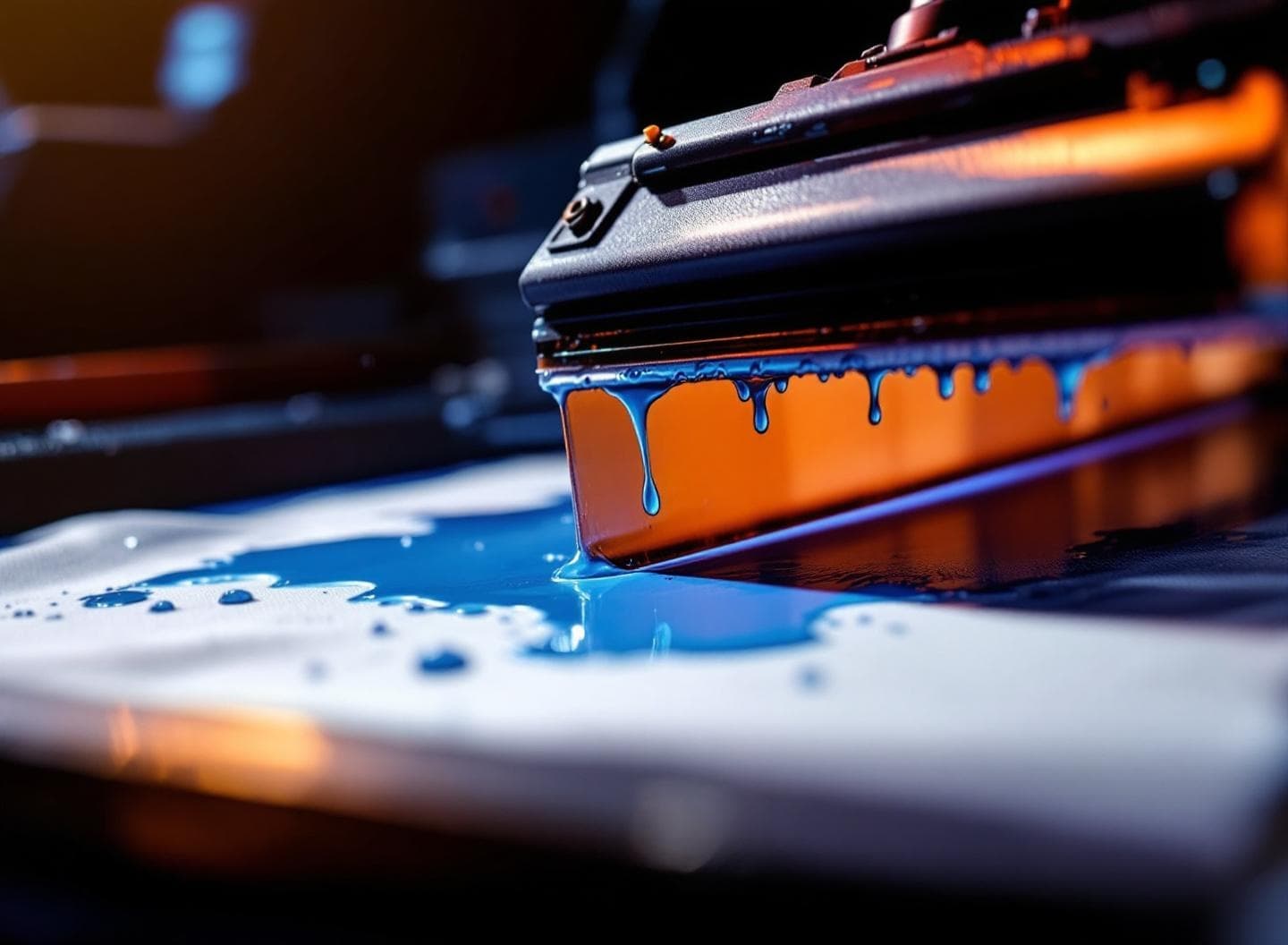 Processus de sérigraphie en action