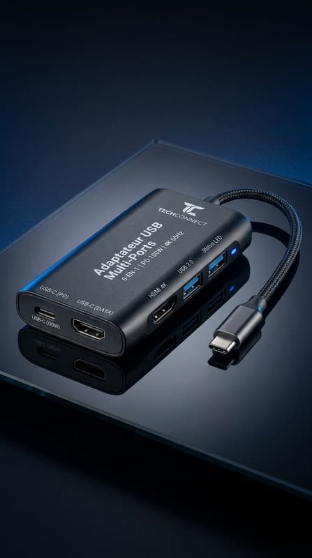 Adaptateur Usb Multi Ports 6 En
