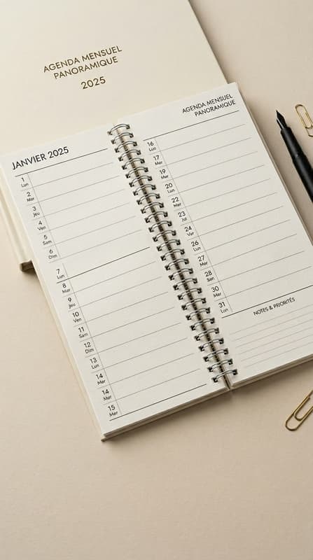 Agenda Mensuel Panoramique