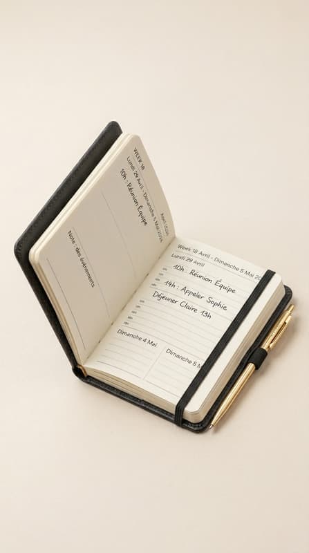 Agenda Semainier 12 Mois — vue 2