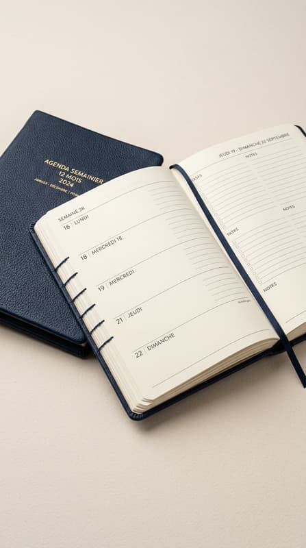 Agenda Semainier 12 Mois