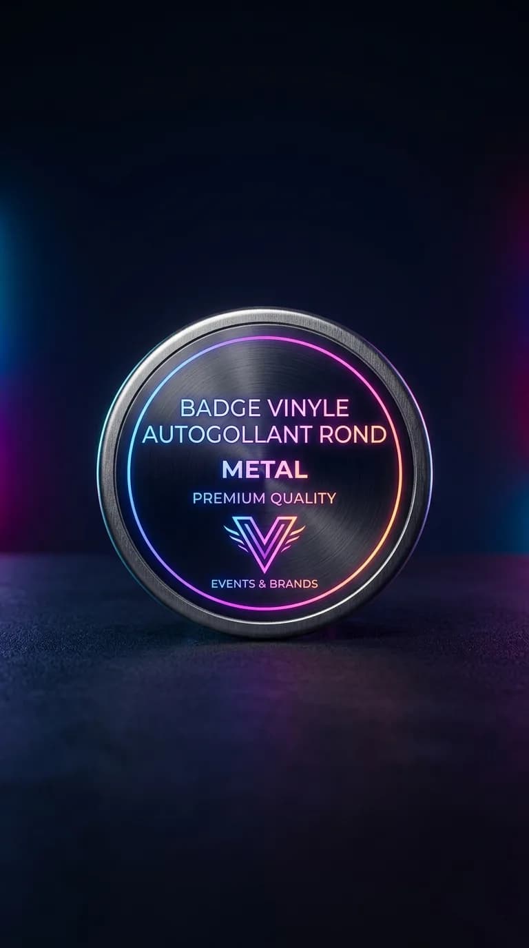 Badgr Vinyle Autocollant Rond Metal