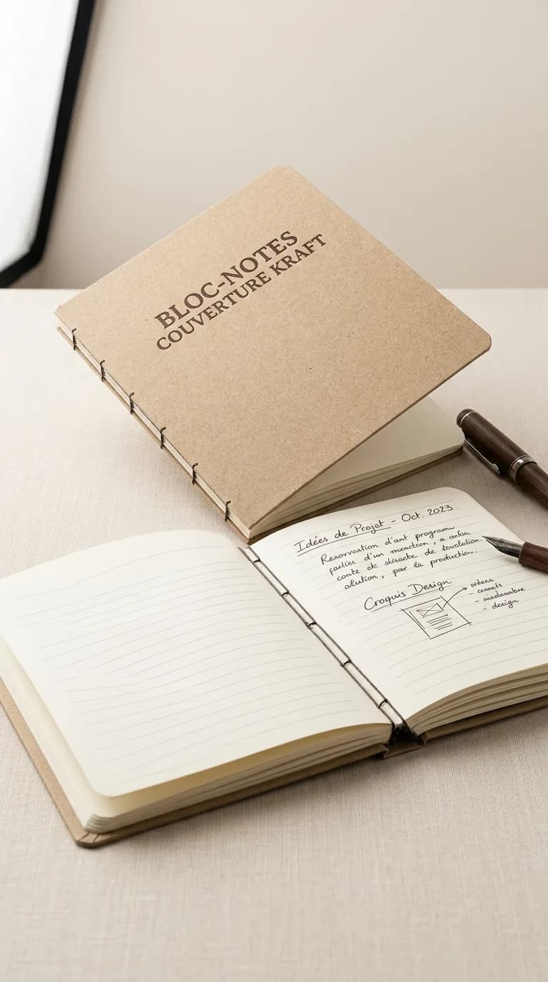 Bloc Notes Couverture Kraft
