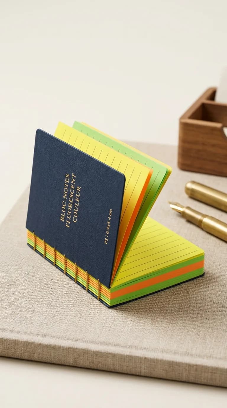 Bloc Notes Fluorescent Couleur