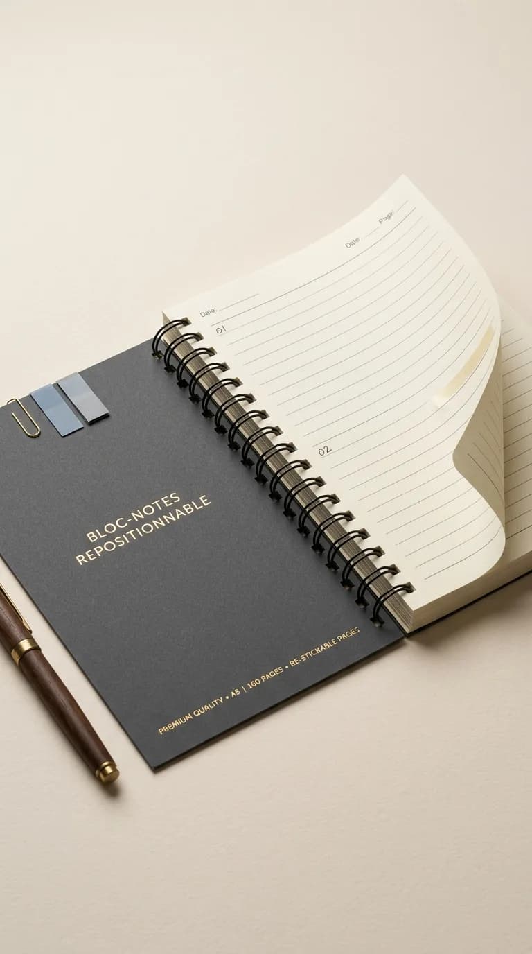 Bloc Notes Repositionnable — vue 5