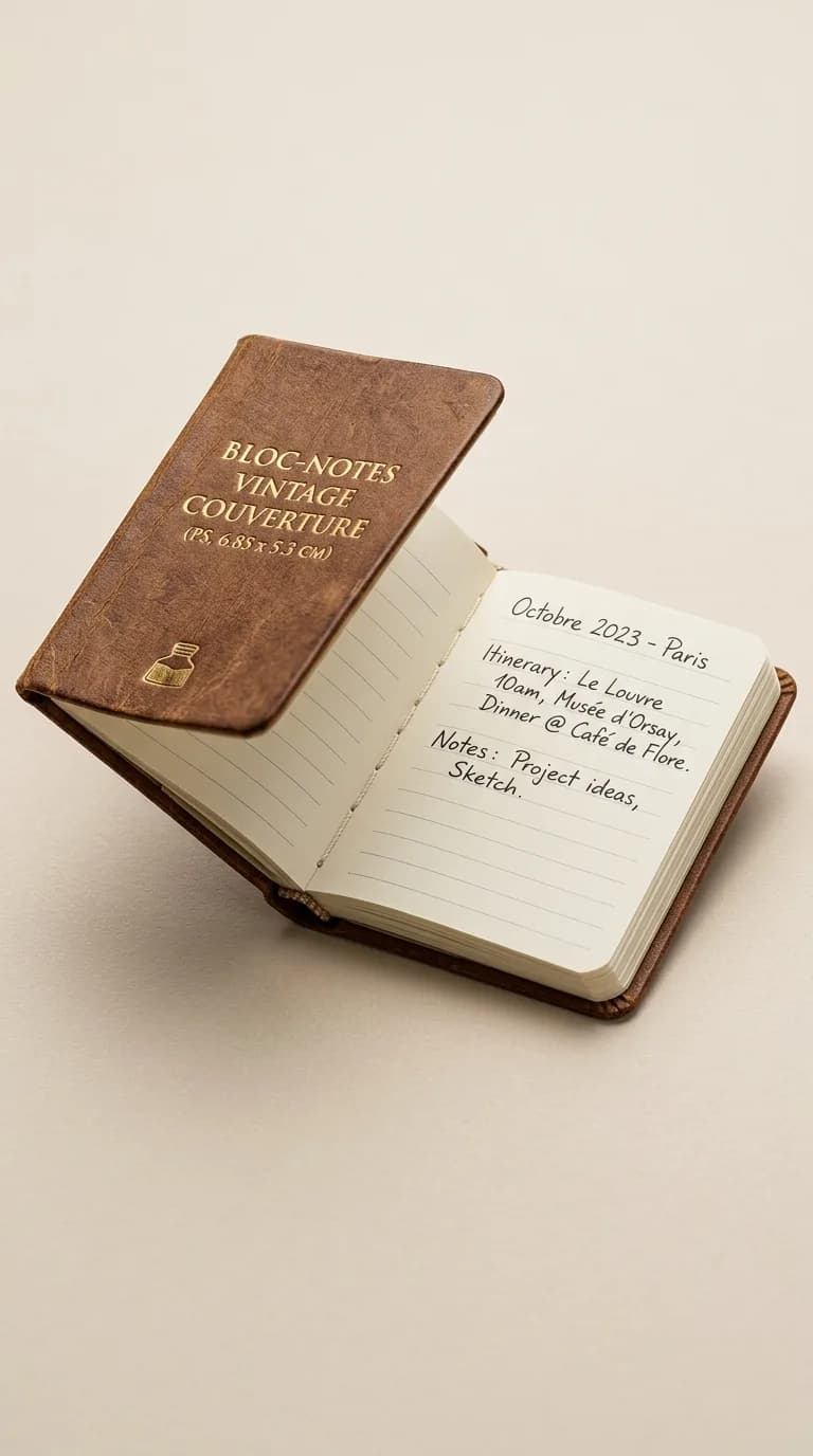 Bloc Notes Vintage Couverture