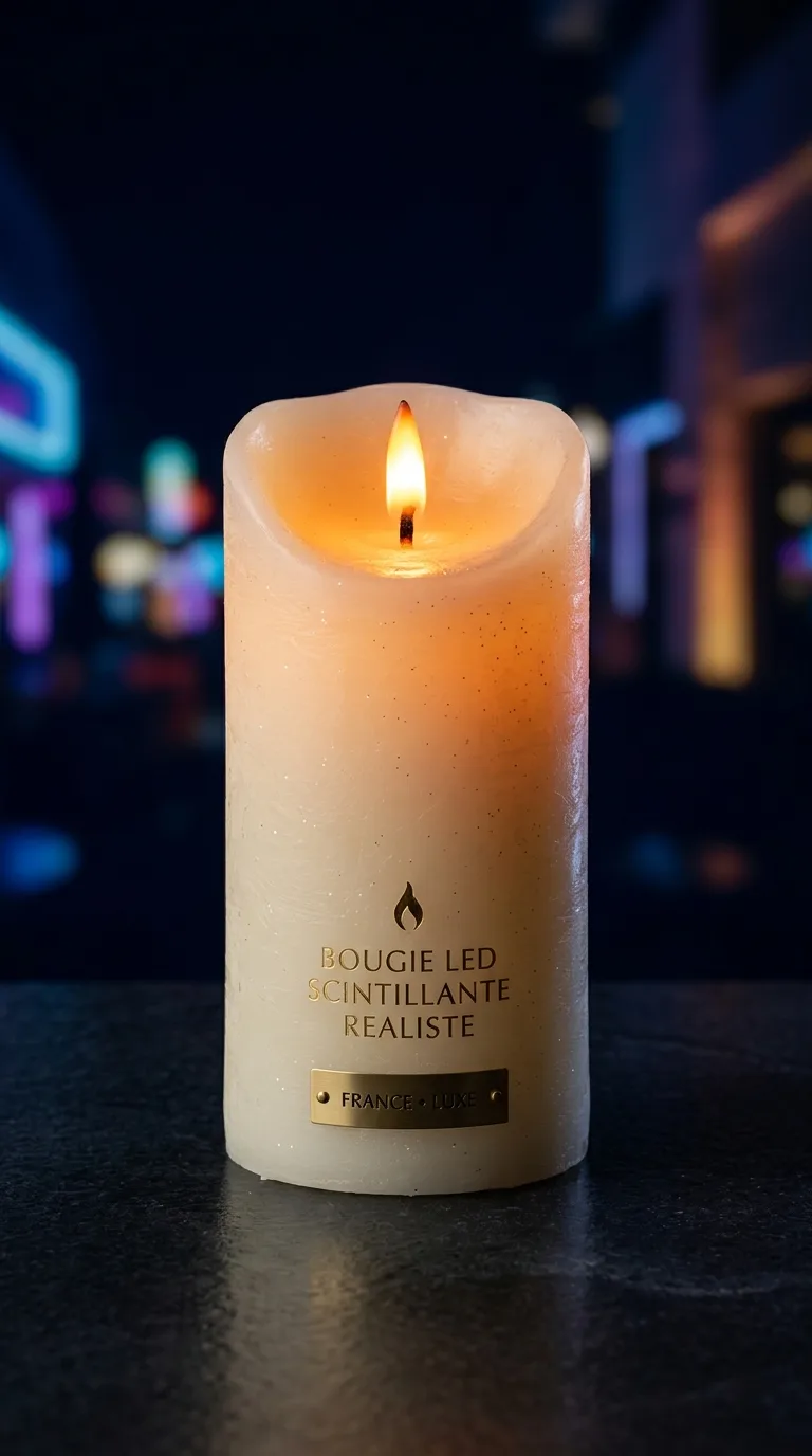 Bougie Led Scintillante Realiste