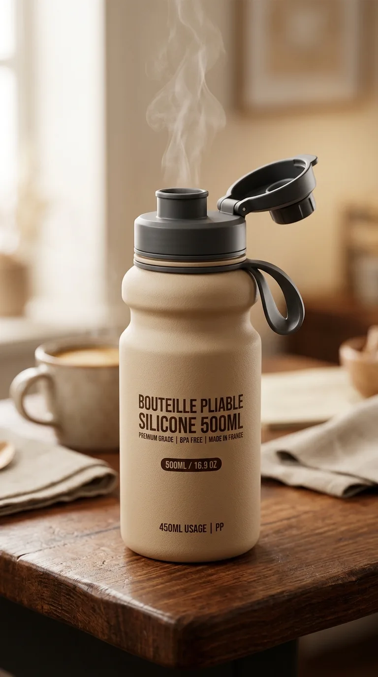 Bouteille Pliable Silicone 500 Ml