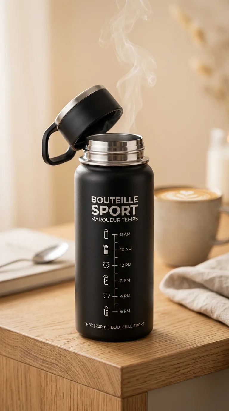 Bouteille Sport Marqueur Temps
