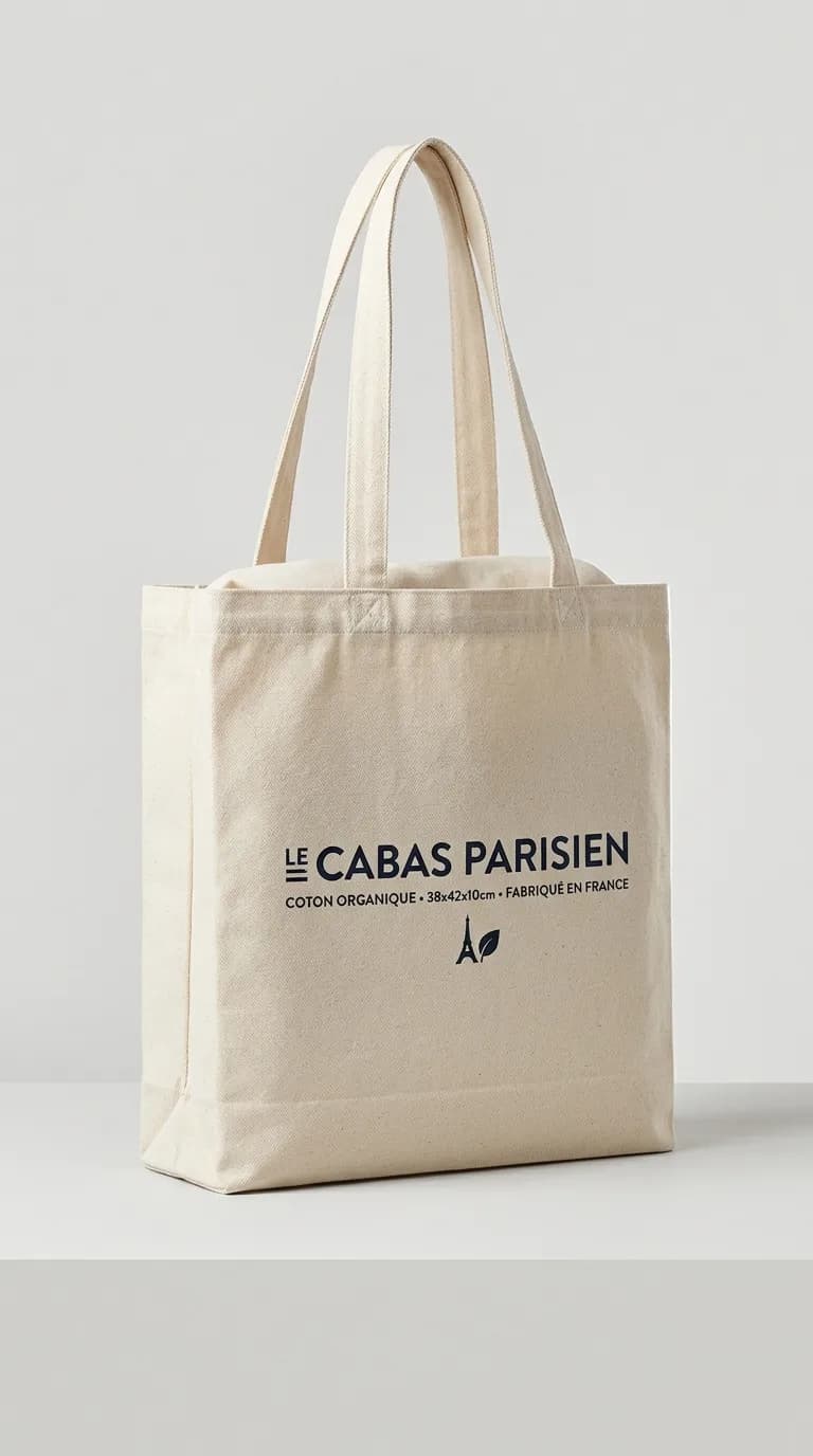 Cabas Coton Ecolo 12oz Fond — vue 2