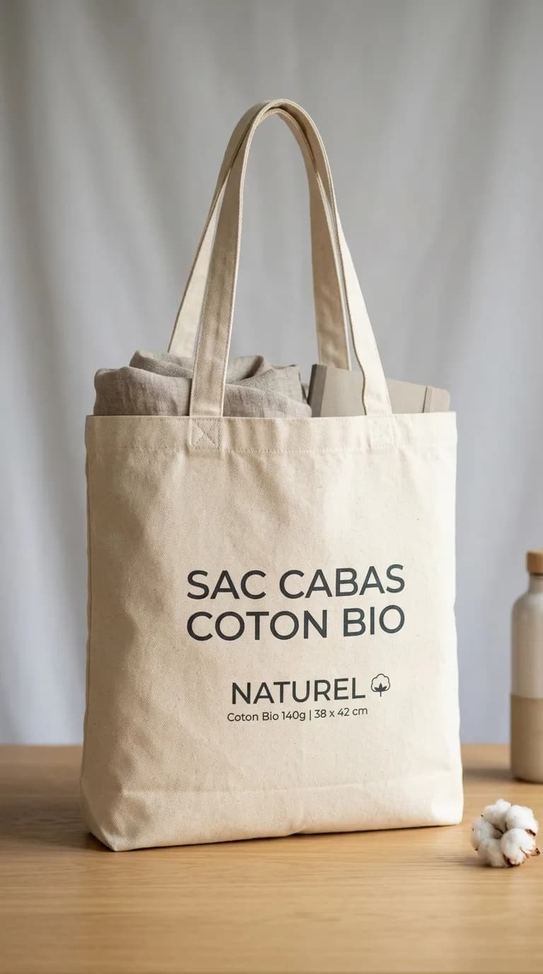 Cabas Coton Ecolo 12oz Fond