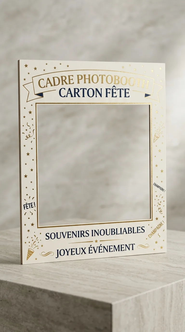 Cadre Photobooth Carton Fete