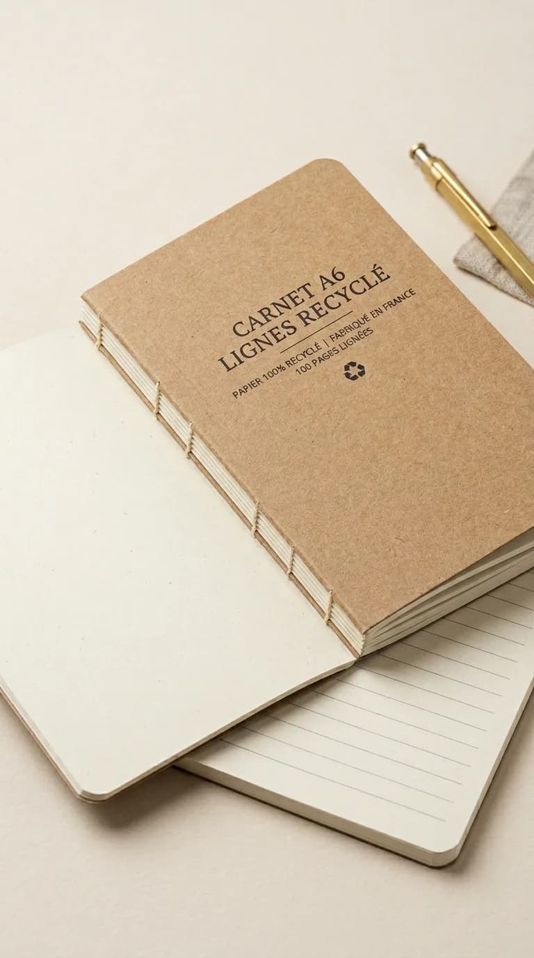 Carnet A6 Lignes Recyclé