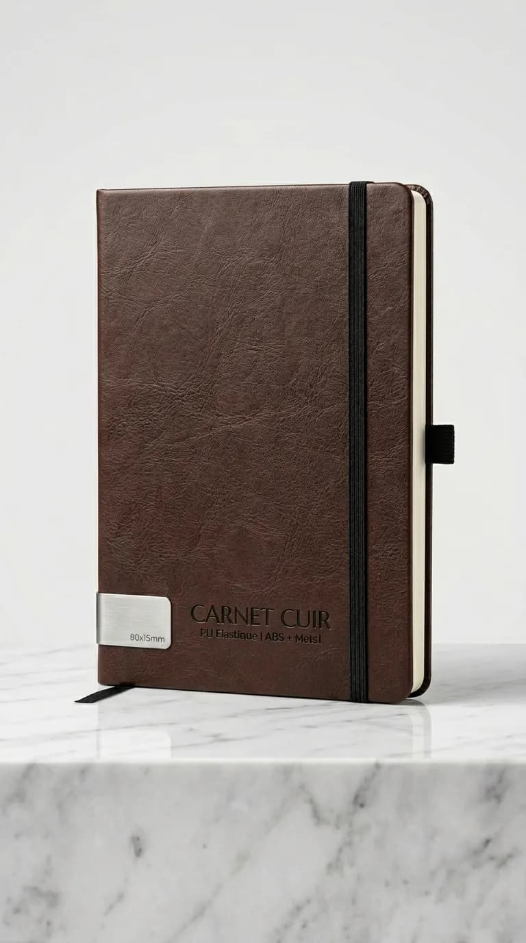 Carnet Cuir Pu Elastique