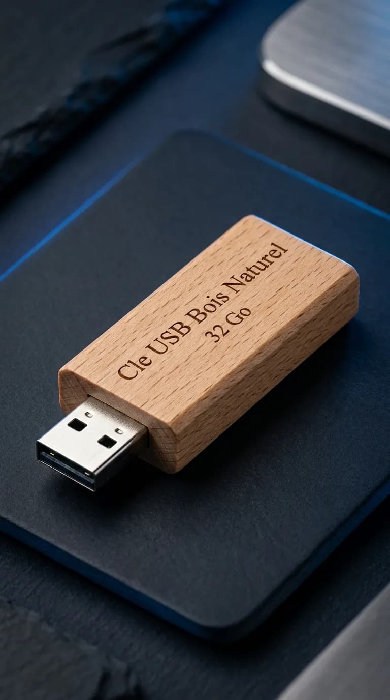 Cle Usb Bois Naturel