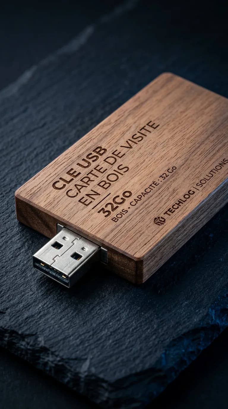 Cle Usb Carte De Visite En Bois