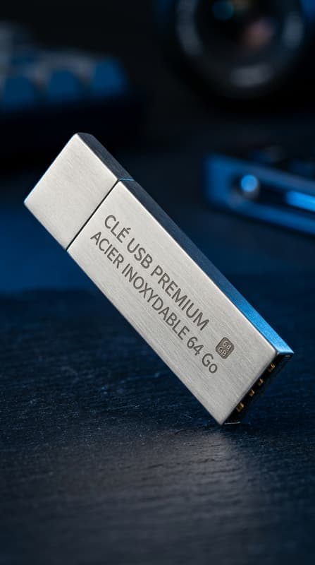 Cle Usb Cristal Verre Metal — vue 2