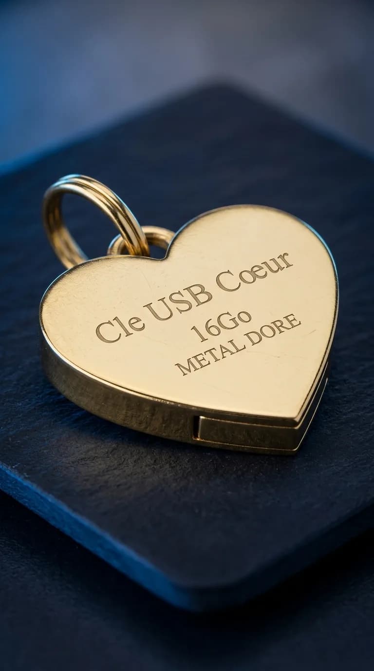 Cle Usb Cur Metal Dore