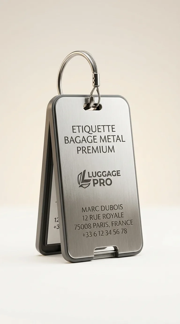 Etiquette Bagage Metal