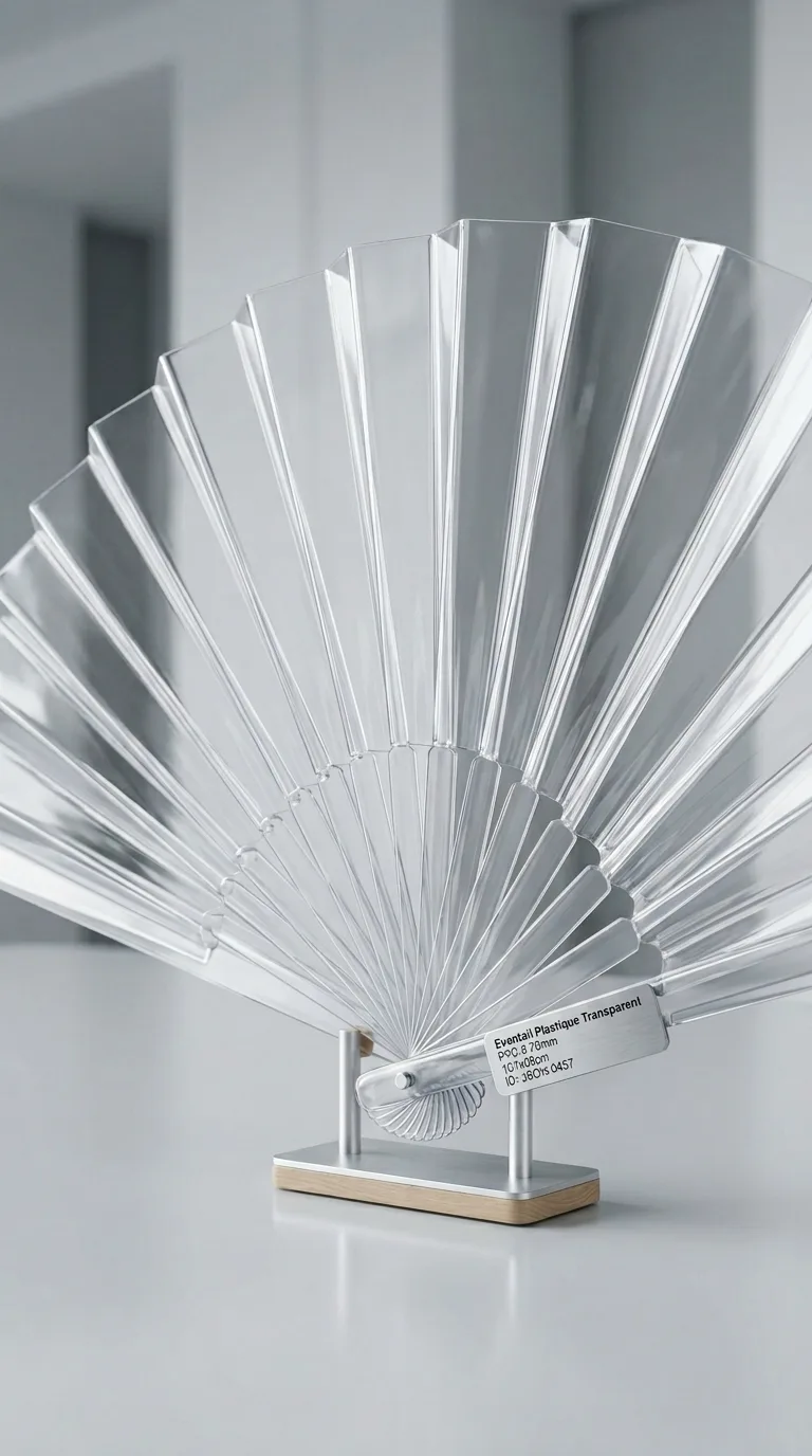 Eventail Plastique Transparant