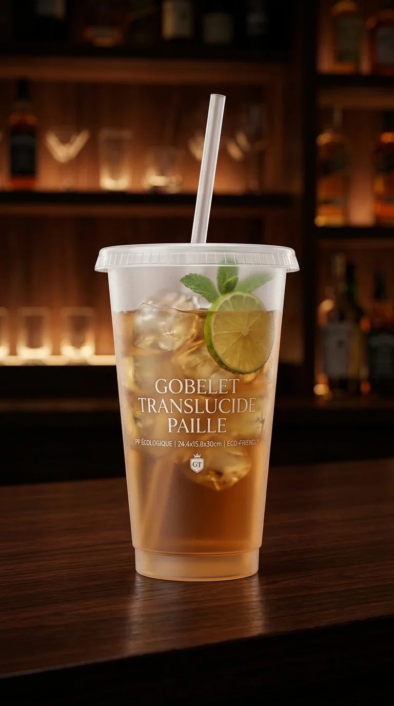 Gobelet Translucide Paille