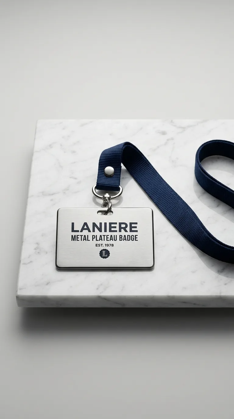 Laniere Metal Plateau Badge