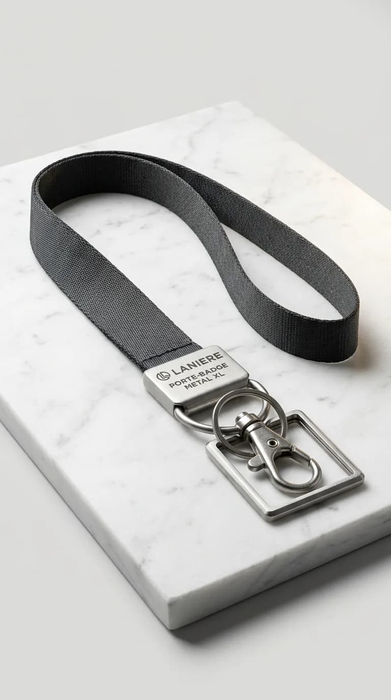 Laniere Porte Badge Metal Xl