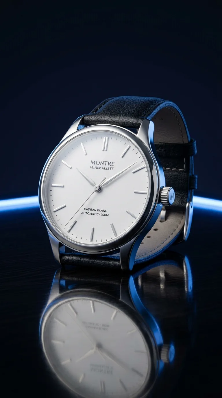 Montre Minimaliste Cadran Blanc