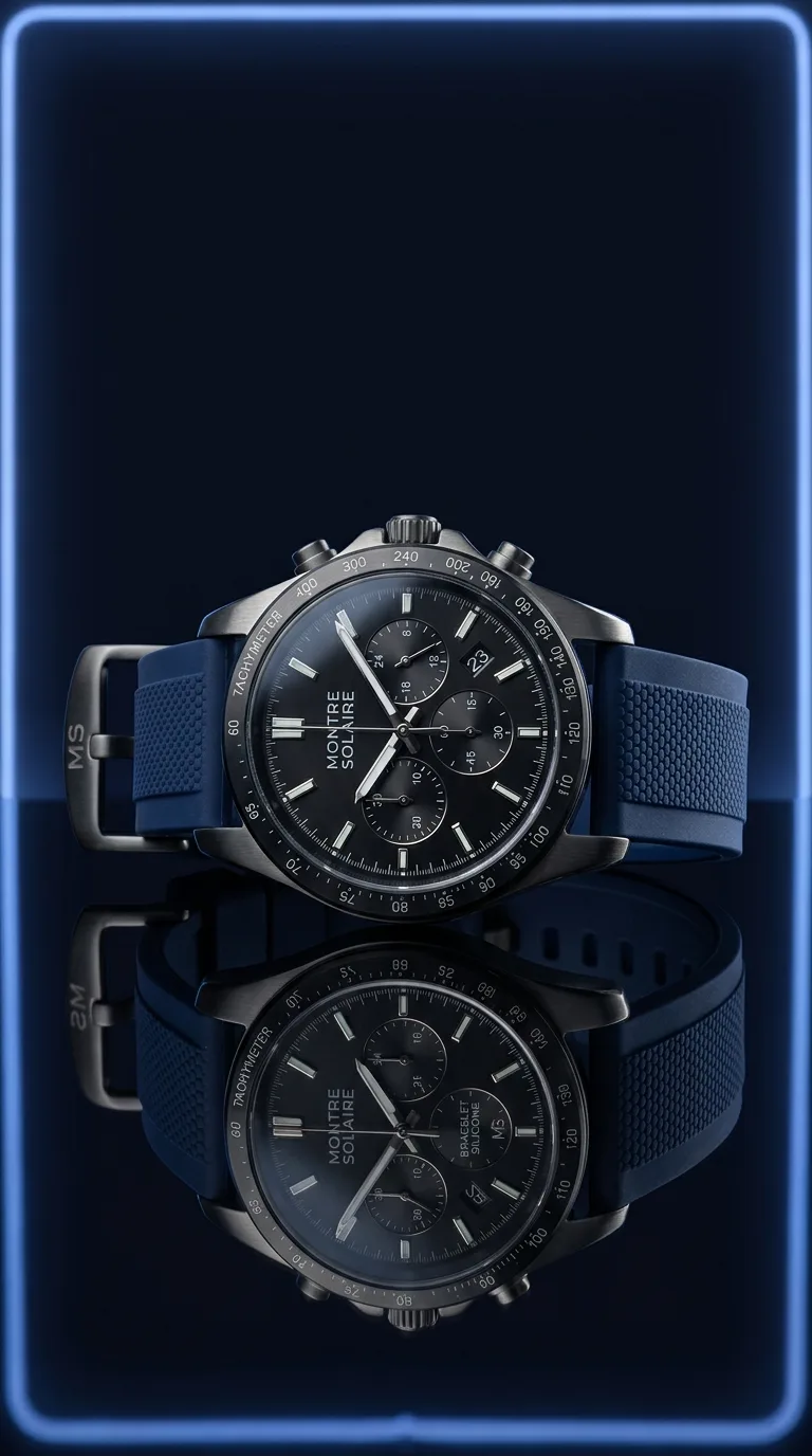 Montre Solaire Bracelet Silicone