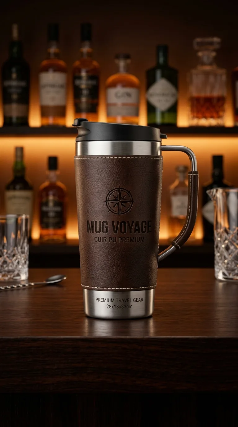 Mug Voyage Cuir Pu Premium — vue 3