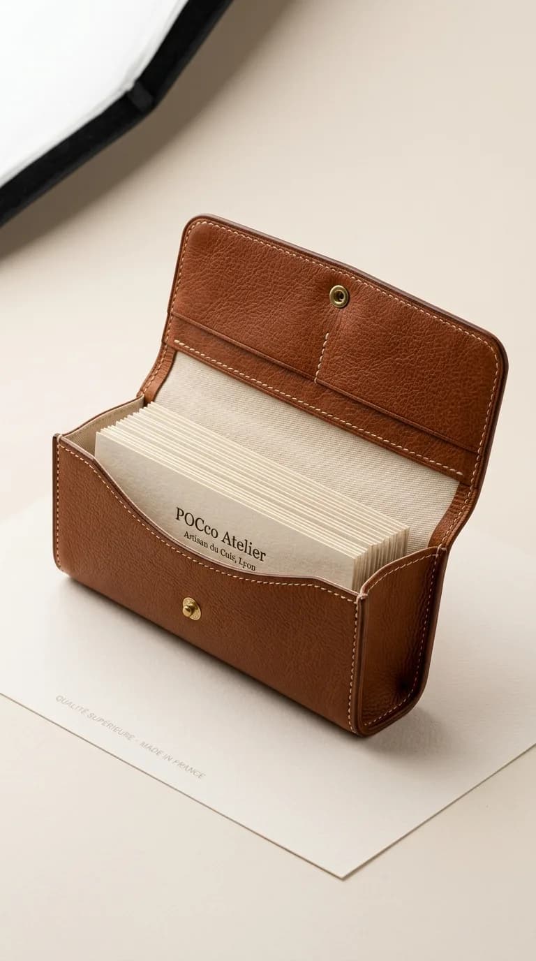 Pochette Porte Cartes Cuir