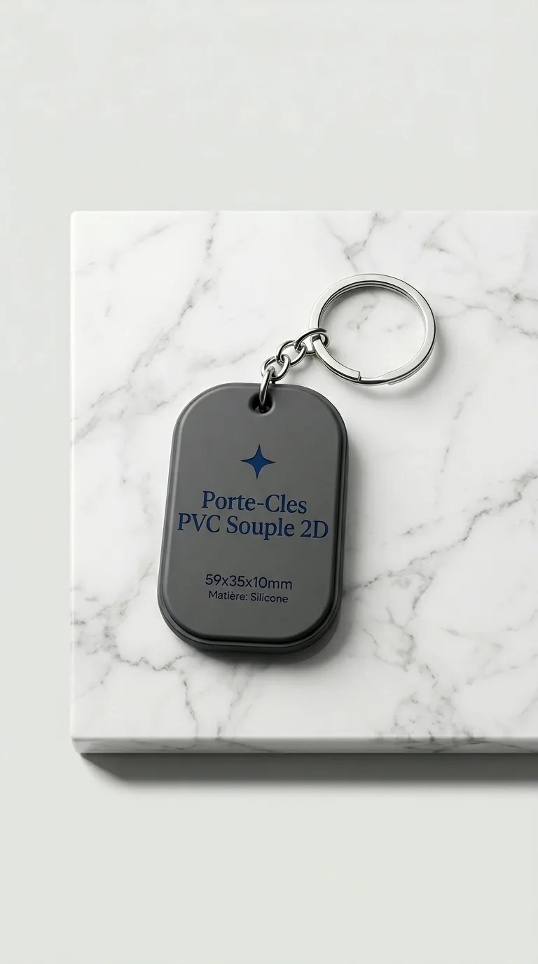 Porte Cles Pvc Souple 2d