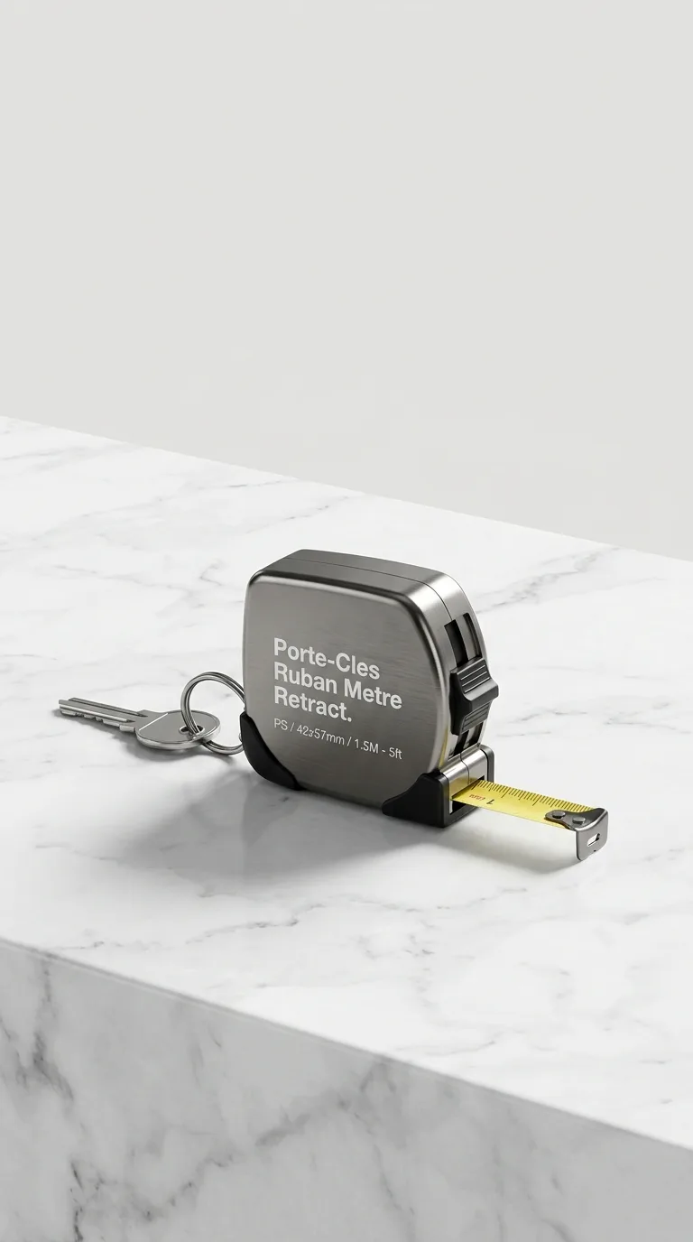 Porte Cles Ruban Metre Retract