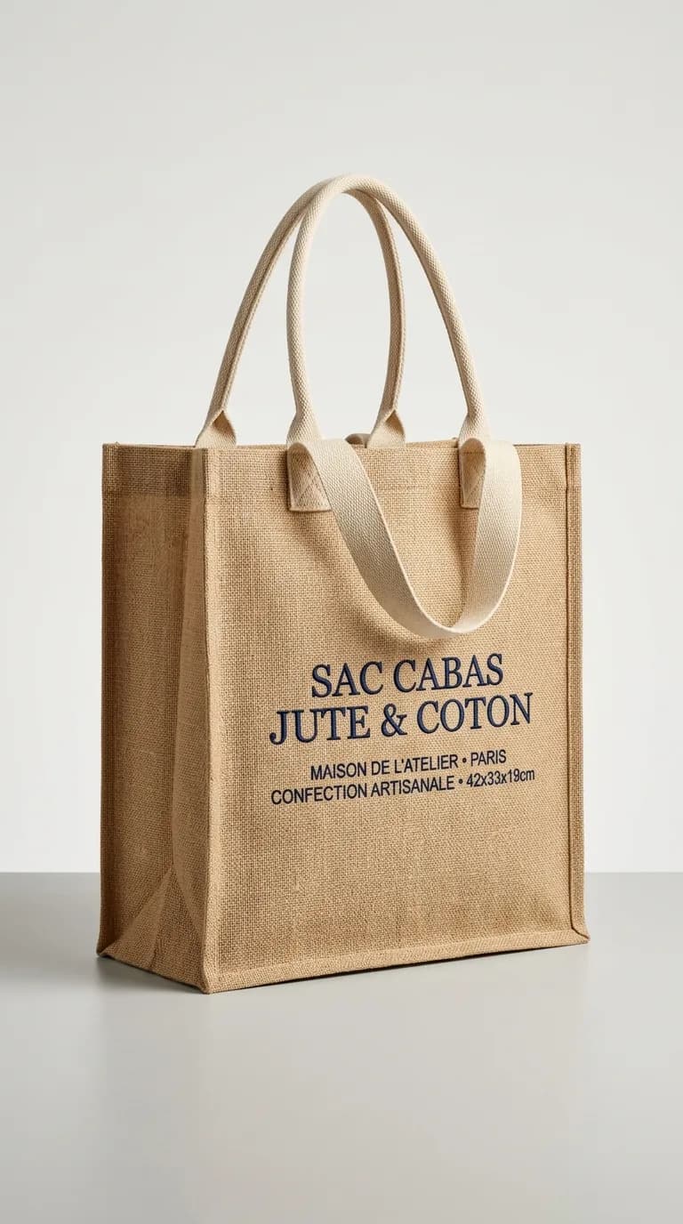 Sac Jute Naturel Tresse