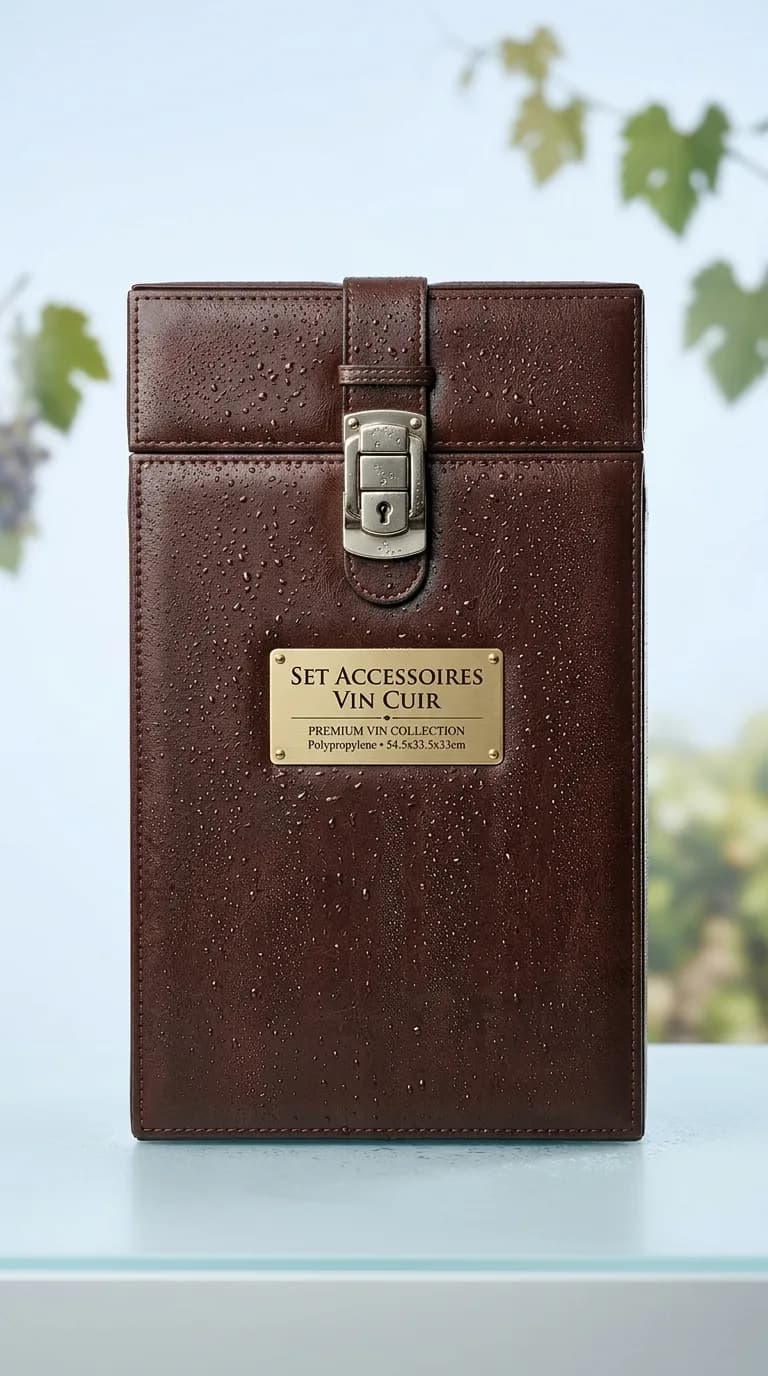 Set Accessoire Vin Cuir