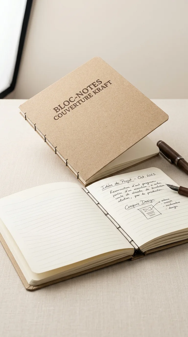 Bloc Notes Couverture Kraft