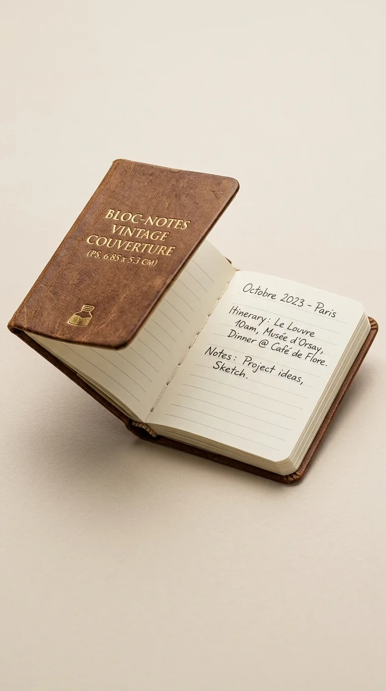 Bloc Notes Vintage Couverture