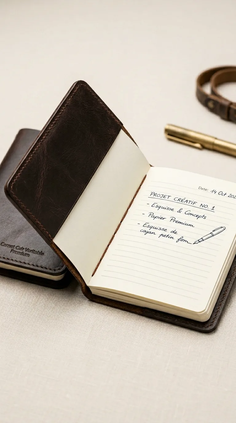 Carnet Cuir Veritable Premium
