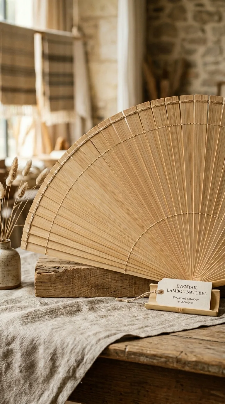 Eventail Bambou Naturel — vue 2
