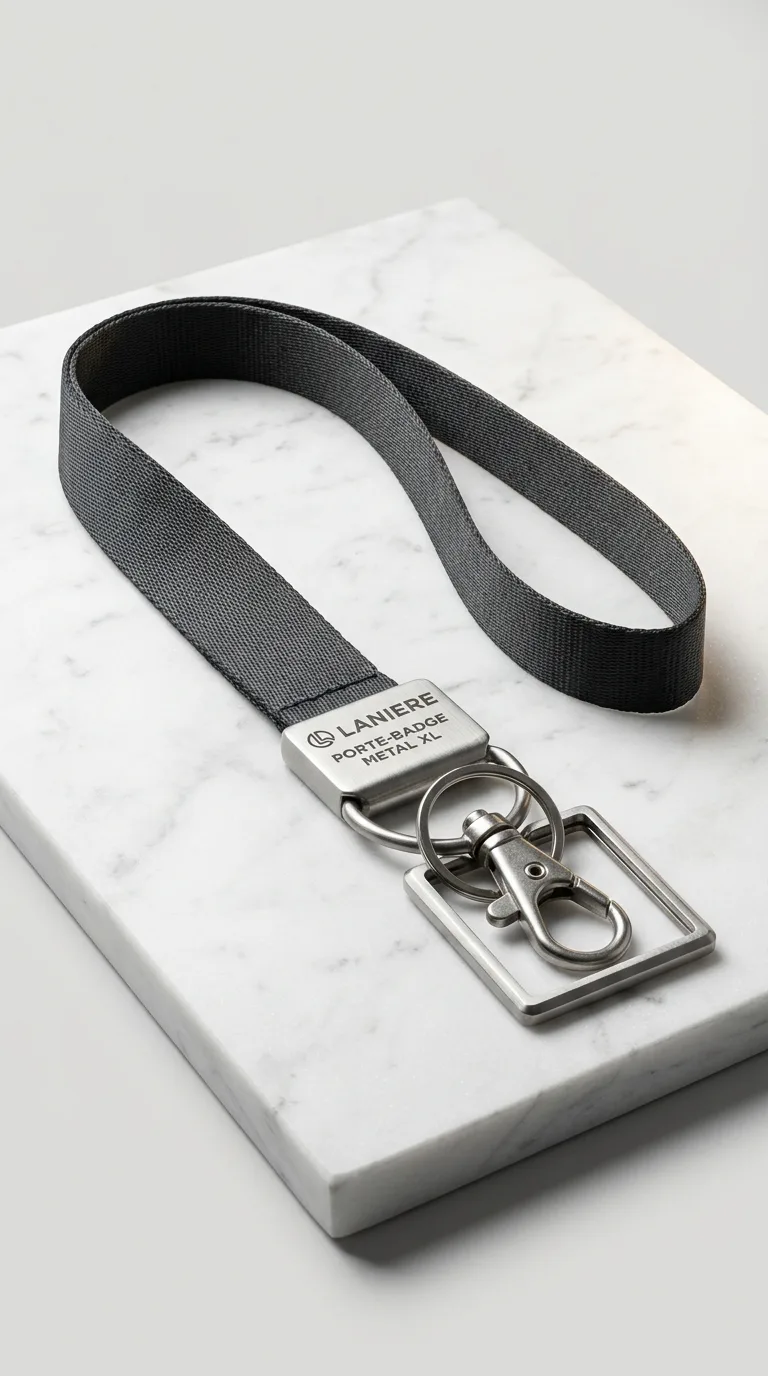Laniere Porte Badge Metal Xl